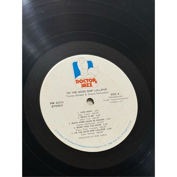 TERESA BREWER & SVEND ASMUSSEN: on the good ship lollipop DOCTOR JAZZ 12" LP - Picture 10 of 15